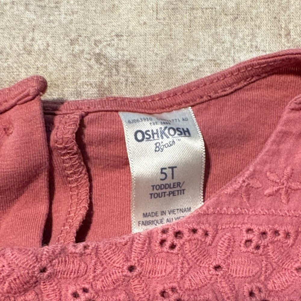 OshKosh B'gosh Women's Ruffled Lace Blouse - Mauve - Picture 2 of 2